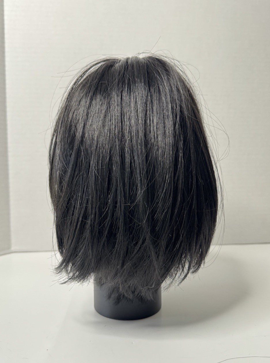 Vintage JOYOKAION Wig Black Vinyon Fiber Short Bob Style Made in Korea 1960s