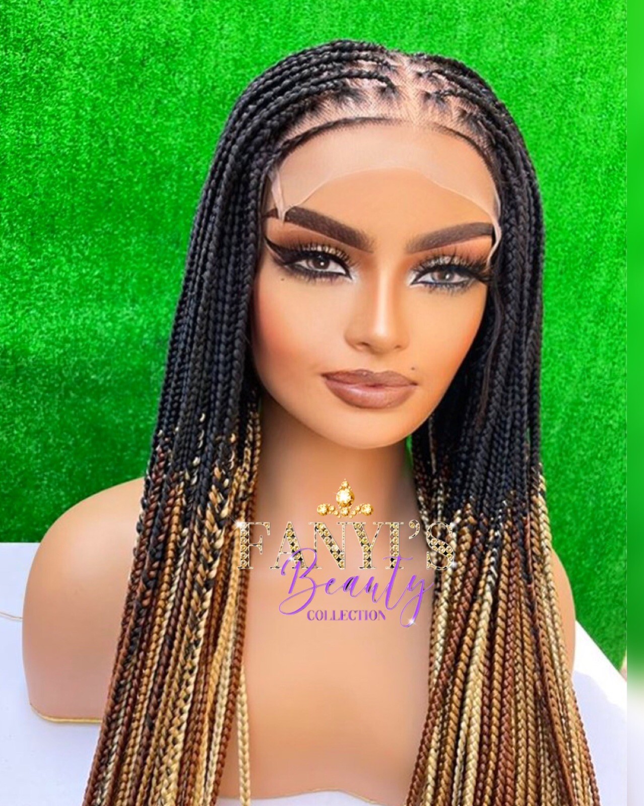 Braided Wig.READY TO SHIP, 6by6 Human Hair Lace Base. 28-30inches.1-3 Days Ship