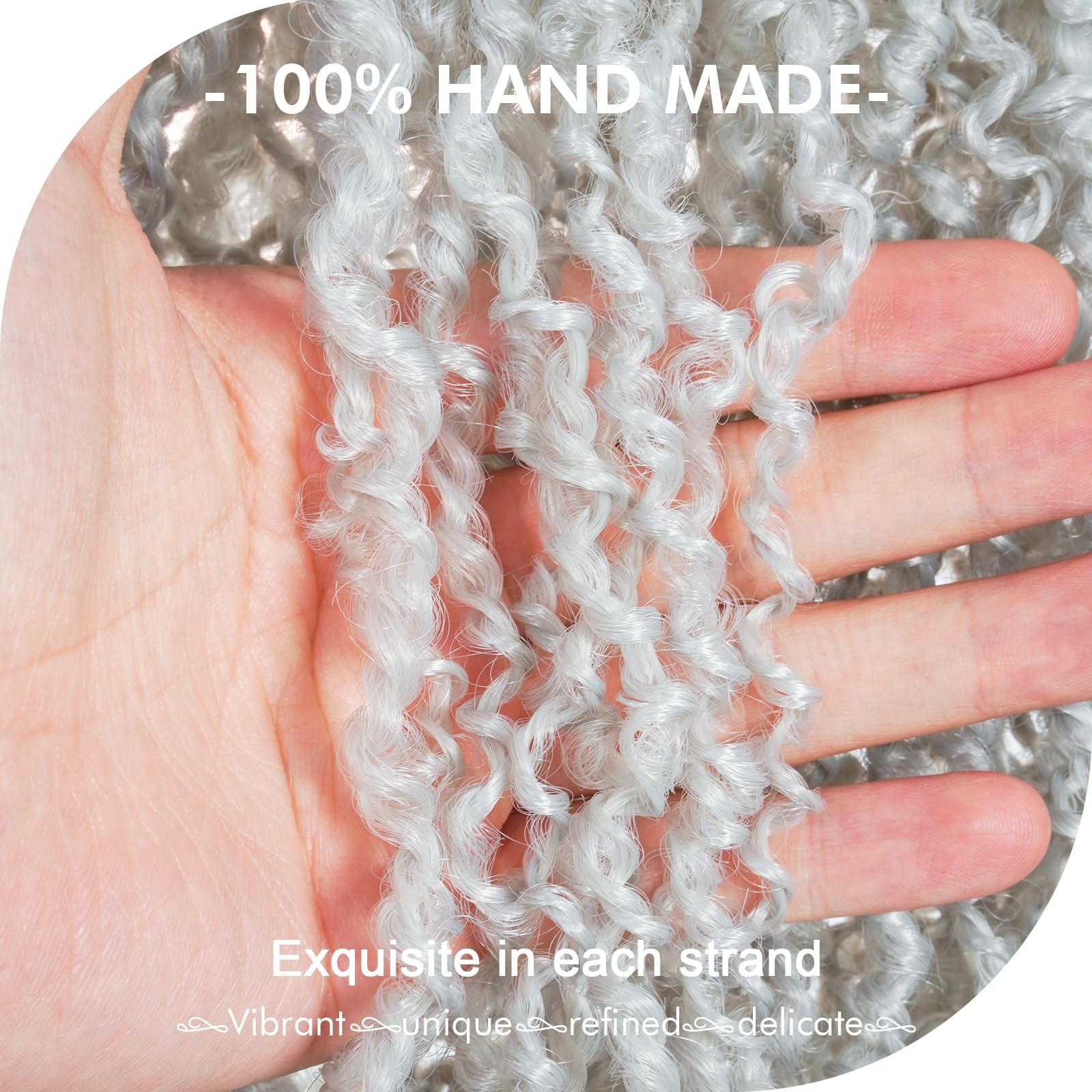Gix Yanky Twist – 6 Inch 8 Packs 30 Strands/Pcs Silver Pre-Twisted