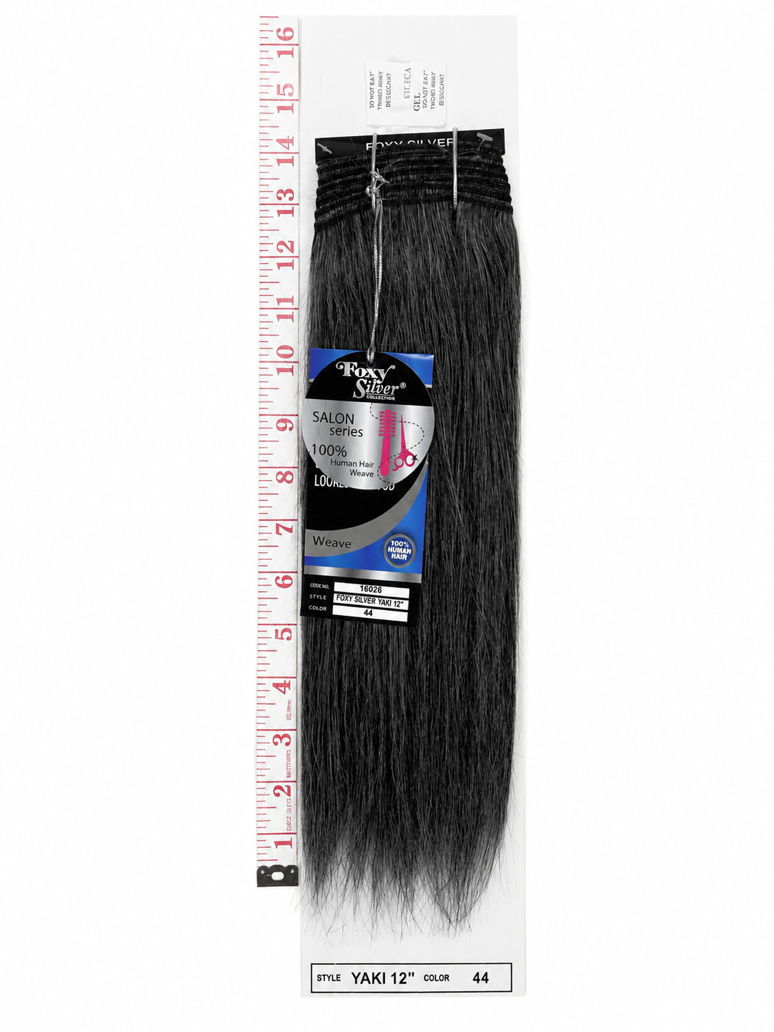 Foxy Silver Yaki 100% Human Hair Weave, 8″-18″, Tangle free, Natural look