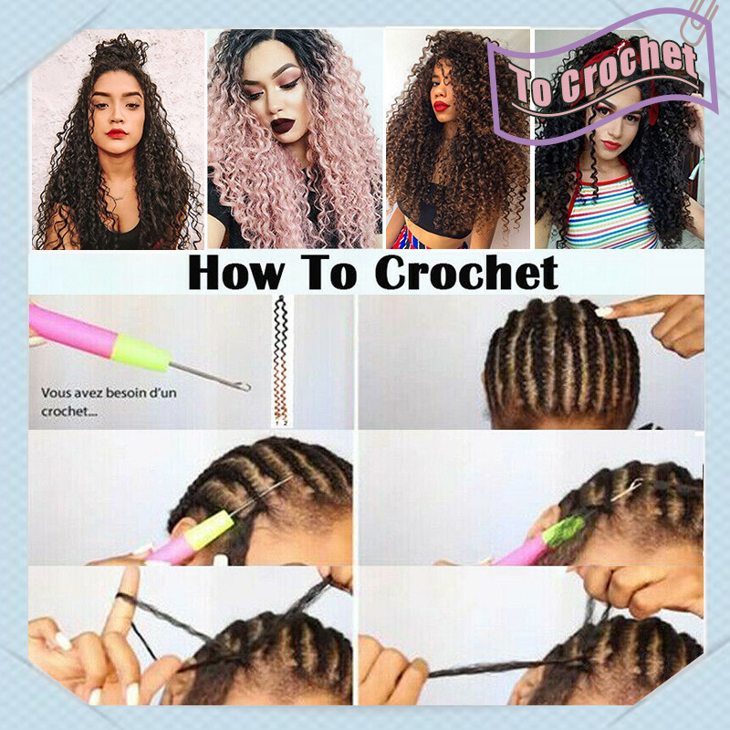 Afro Deep Water Wave Packs Crochet Braids Hair Extensions Kinky Curly Hairpiece