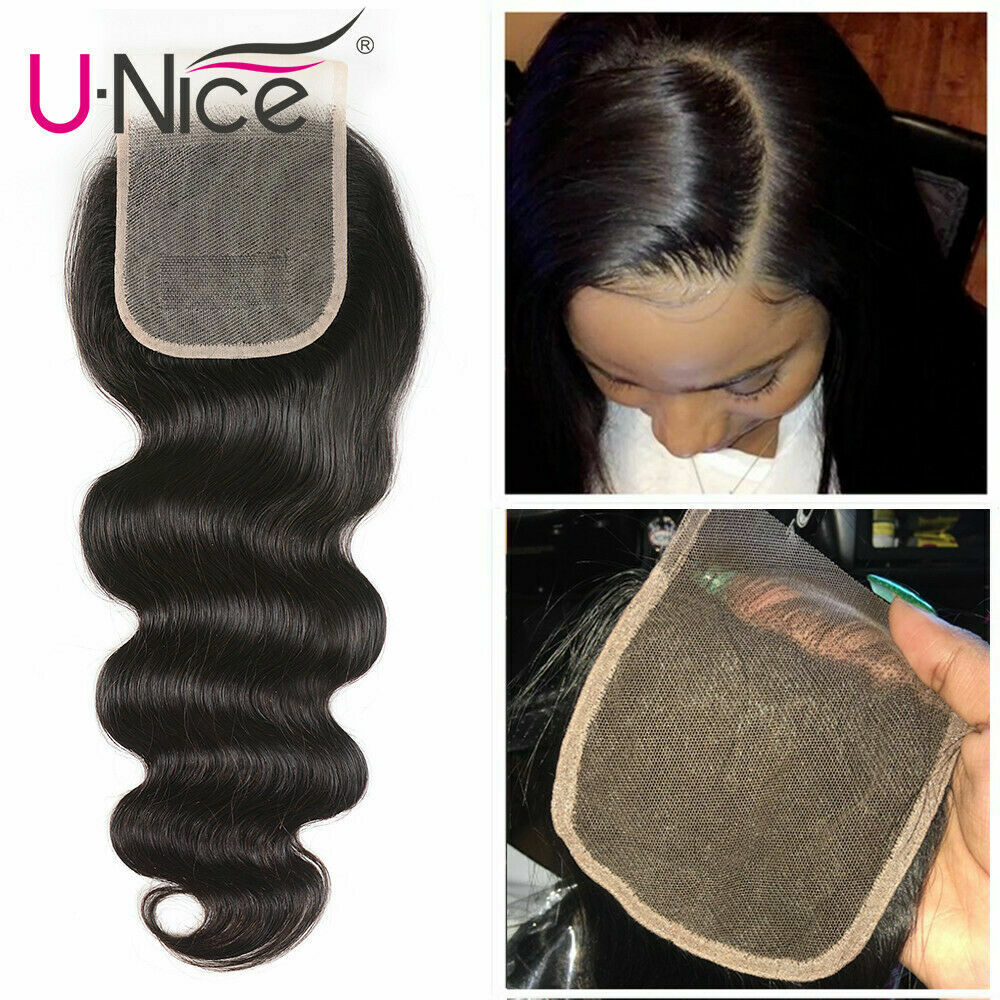 UNice Cambodian Body Wave 4 Bundles Human Hair Extension with Lace Closure Weave