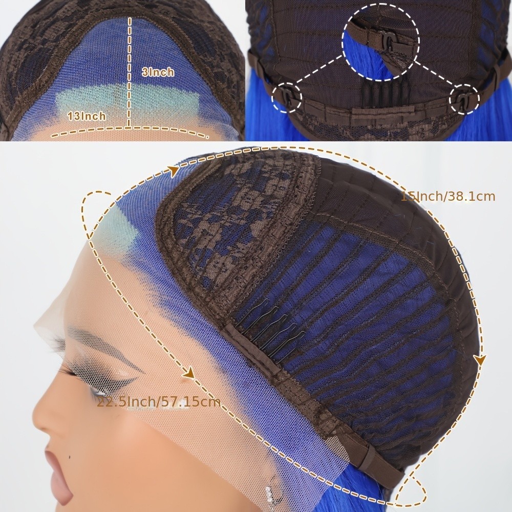 Lace Front Wigs Synthetic Highlights Long Straight Hair Skunk Stripe Women Party