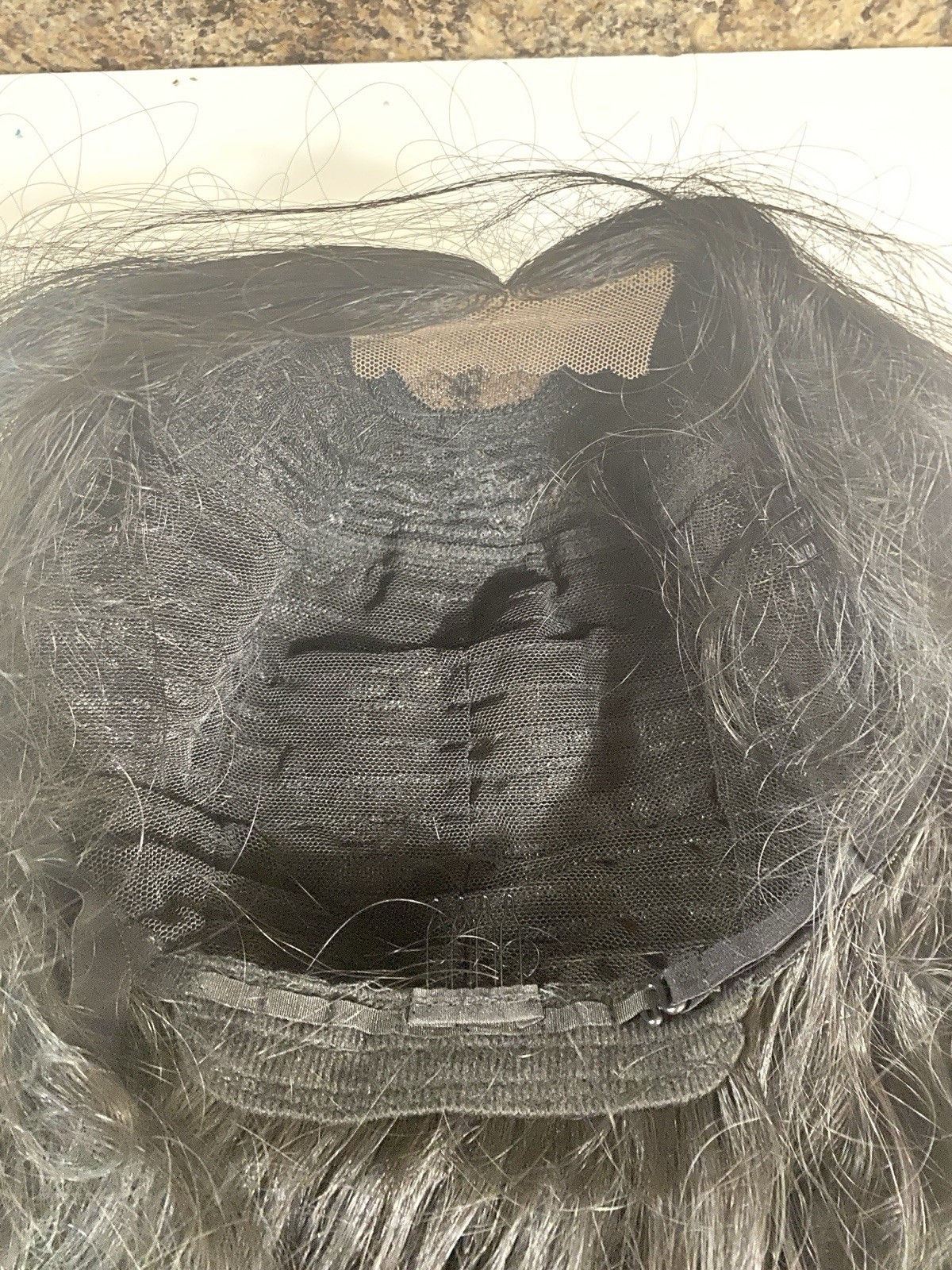 Stamped Glorious Long Black Wavy Wig, 25 Inch Beautiful