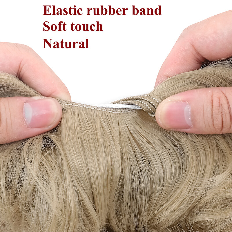 US Curly Messy Bun Hair Piece Scrunchie Updo Thick Hair Extensions Real As Human