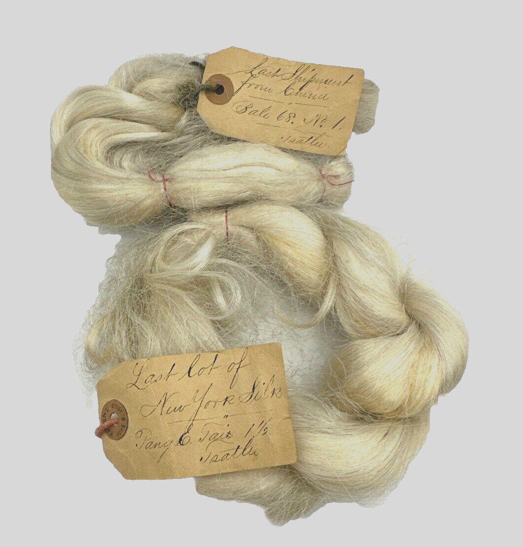Antique 1888 Skein Lot Wig Hair New York Silk China Import Pony E Tail Rare