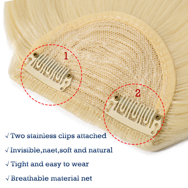Fake Bangs Hair Clip on Front Neat Bang Fringe Hair Extensions AS Real Hair US