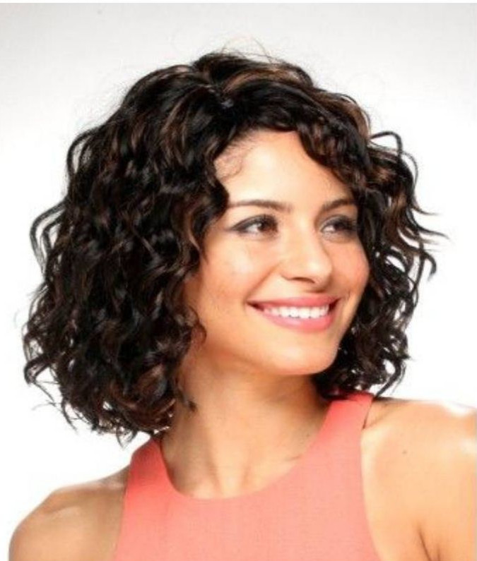 MINA-2(II) It Tress Synthetic Full Short Wavy Curly Bob Style Wig 100% KANEKALON