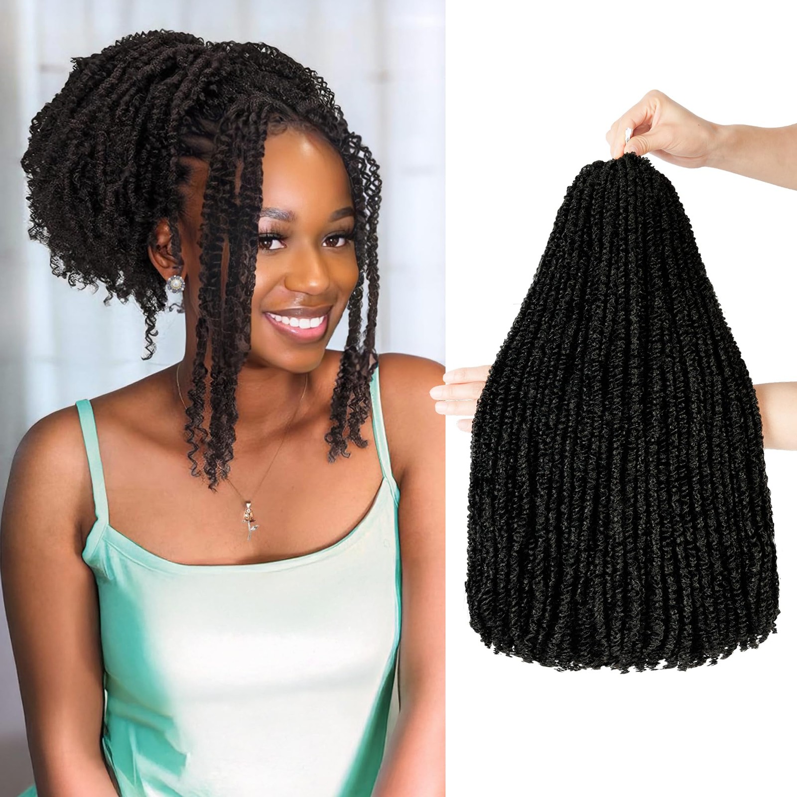 Miss Sula Mini Passion Twist Crochet Hair For Black Women-18 Inches 6 Packs