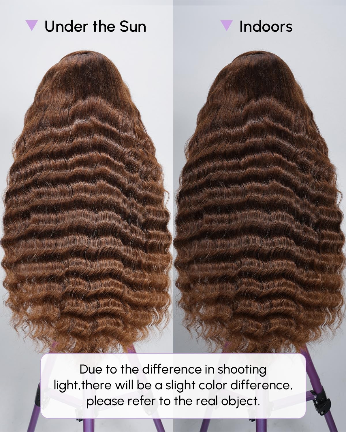 Finsa 22 Inch Chocolate Brown Lace Front Wig Human Hair 13X6 200 Density Deep
