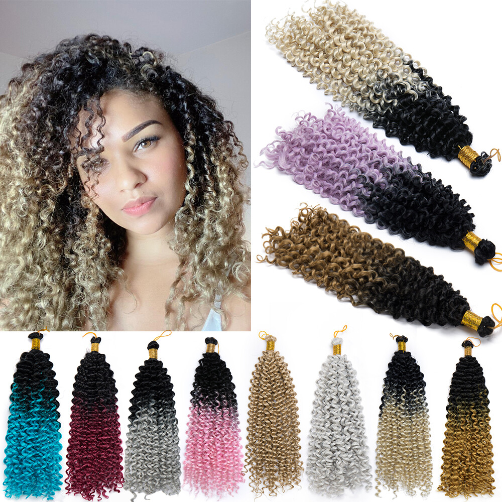 Afro Crochet Hair Extensions Water Wave Weave 14″ Braiding Twist Braids As Human