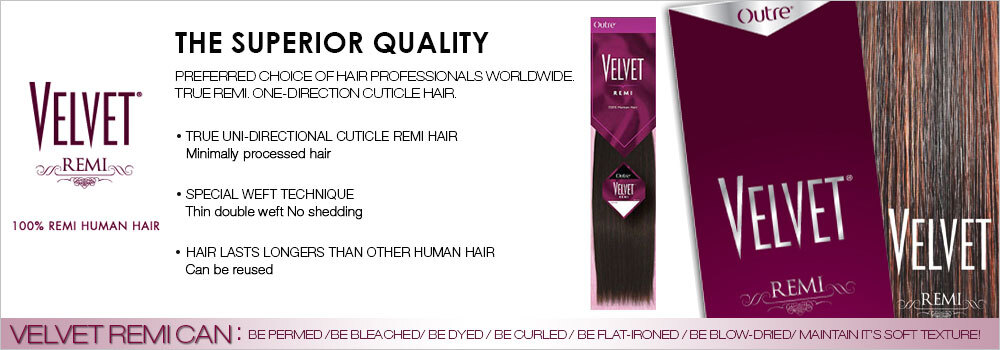 Outre VELVET 100% REMI HUMAN HAIR – SPANISH WAVE 14″ | Select Color | New!