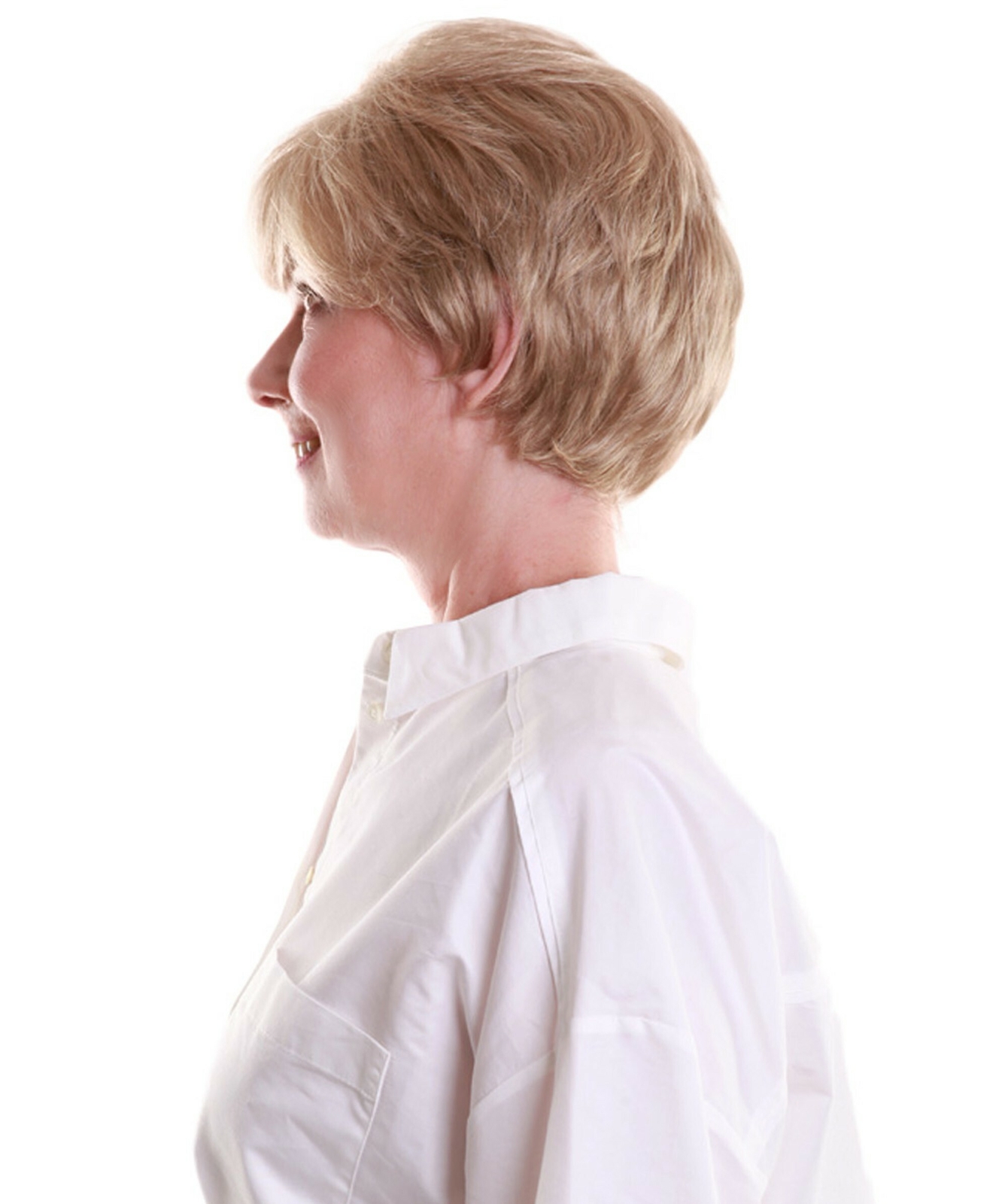 Sophia – Straight Kanekalon Synthetic Fiber Full Wig, 1.5-6 in, Honey Blonde