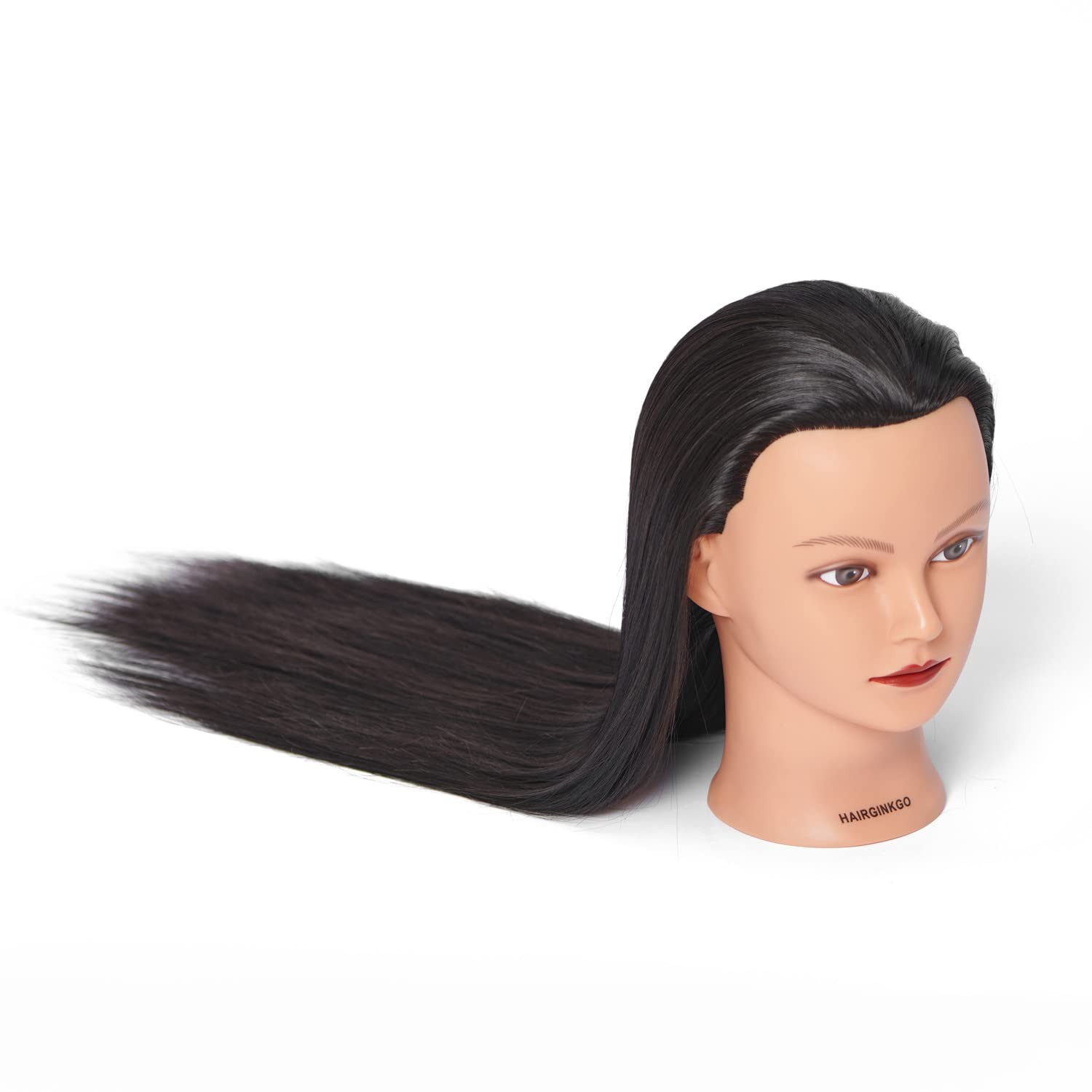 Mannequin Head Hair 26″-28″ Synthetic Fiber 1 Count (Pack of 1), Black-lb
