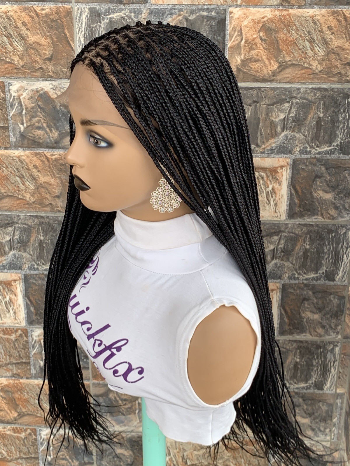 Small Knotless Braided Wig Box braids Full lace braids wig Senegalese