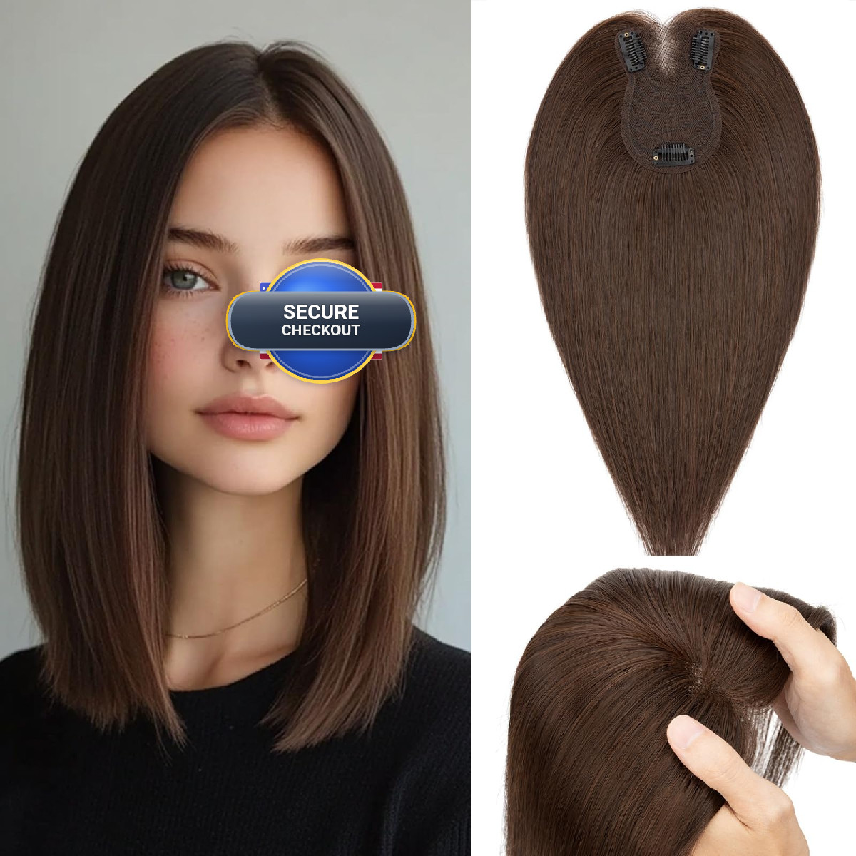 Rich Choices Hair Toppers For Women Real Human Hair Remy Hairs Toppers No Bang