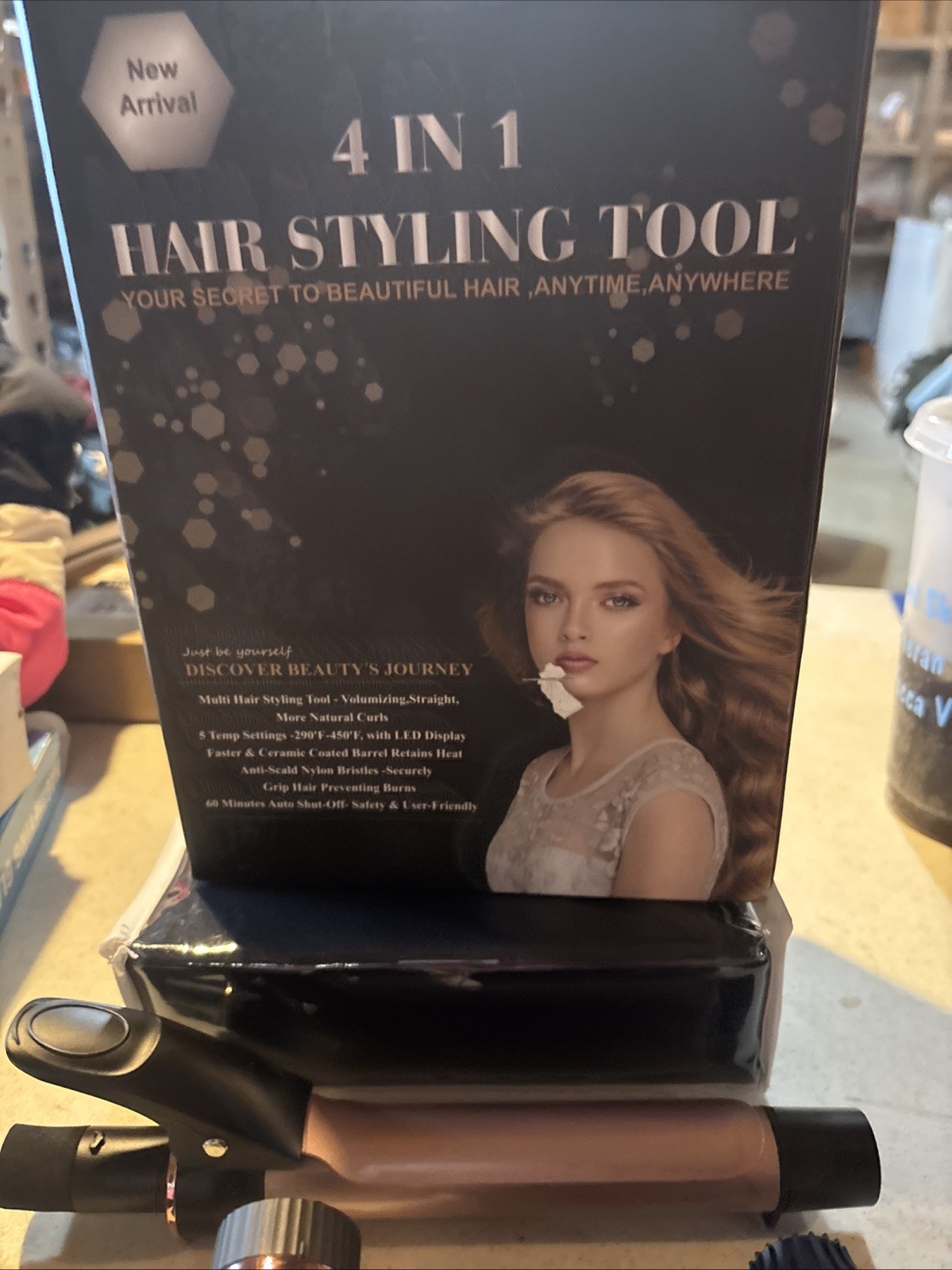 4-in-1 , Set with Thermal Brush and 3 Interchangeable Ceramic Wands.