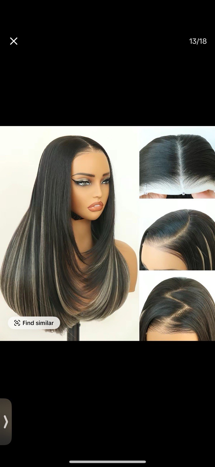 A Glueless Synthetic Layer Wig With A Lace Front And Pre Pluck Wig