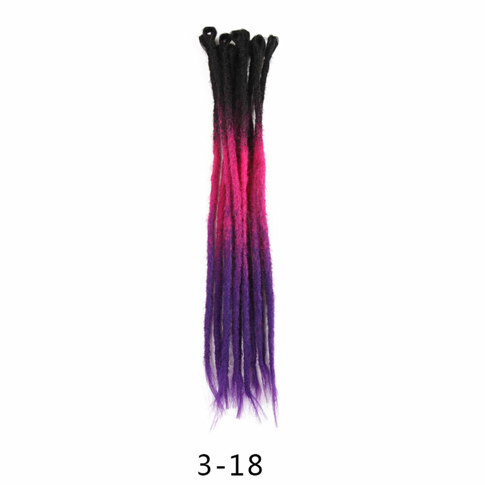 20inch Ombre Dreadlocks Extensions Crochet Braiding Hair Dreads Locs Synthetic