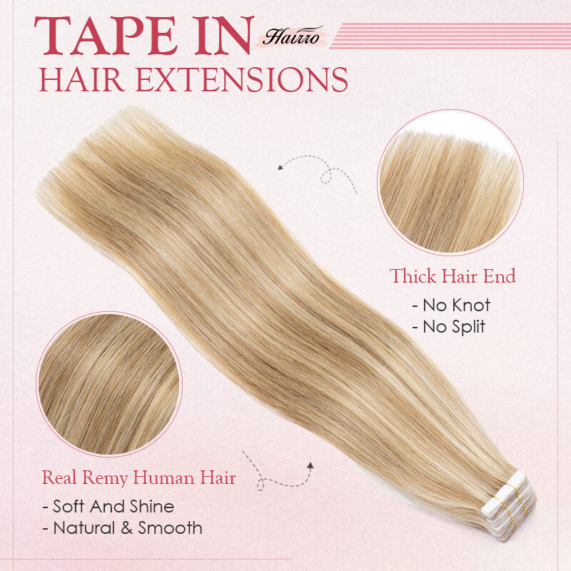 Thick Double Drawn Tape In Real Russian Remy Human Hair Extensions Skin Weft US