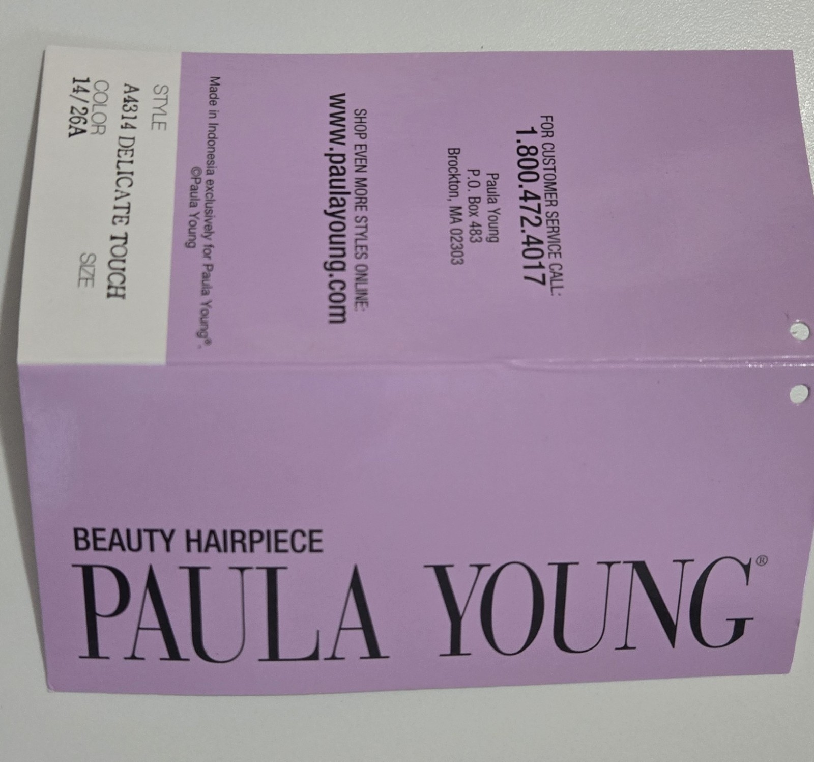 NEW PAULA YOUNG Delicate Touch Style A4314 Wiglet/Topper Color 14/26A (blonde)