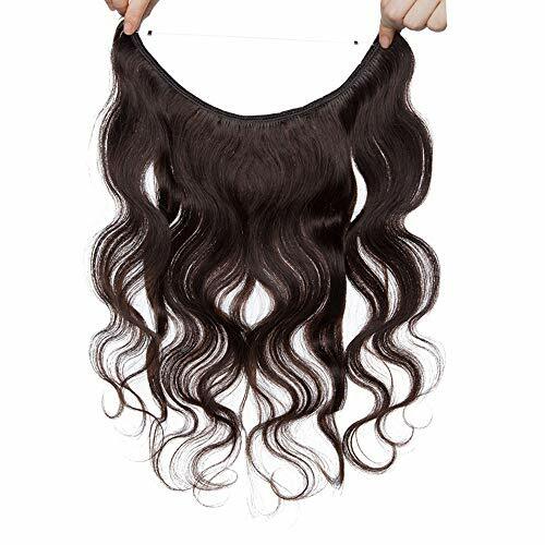 16″-26″ Invisible Wire In Human Hair Extensions Loop Line Wavy Hair Easy To Wear