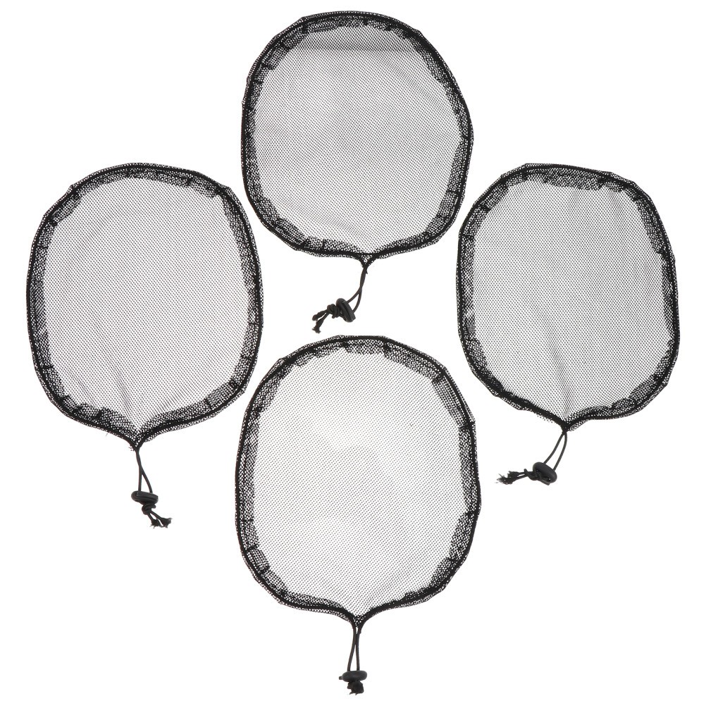 4Pcs Elastic Ponytail Hairnet Black Breathable Wig Caps Soft Hair Bun Cover