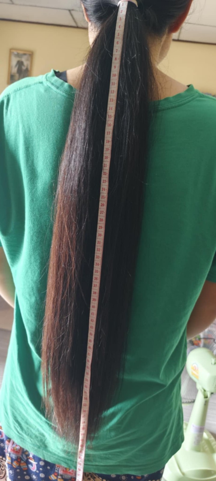 25″ Natural Human hair Ponytail fresh cut 130g A111