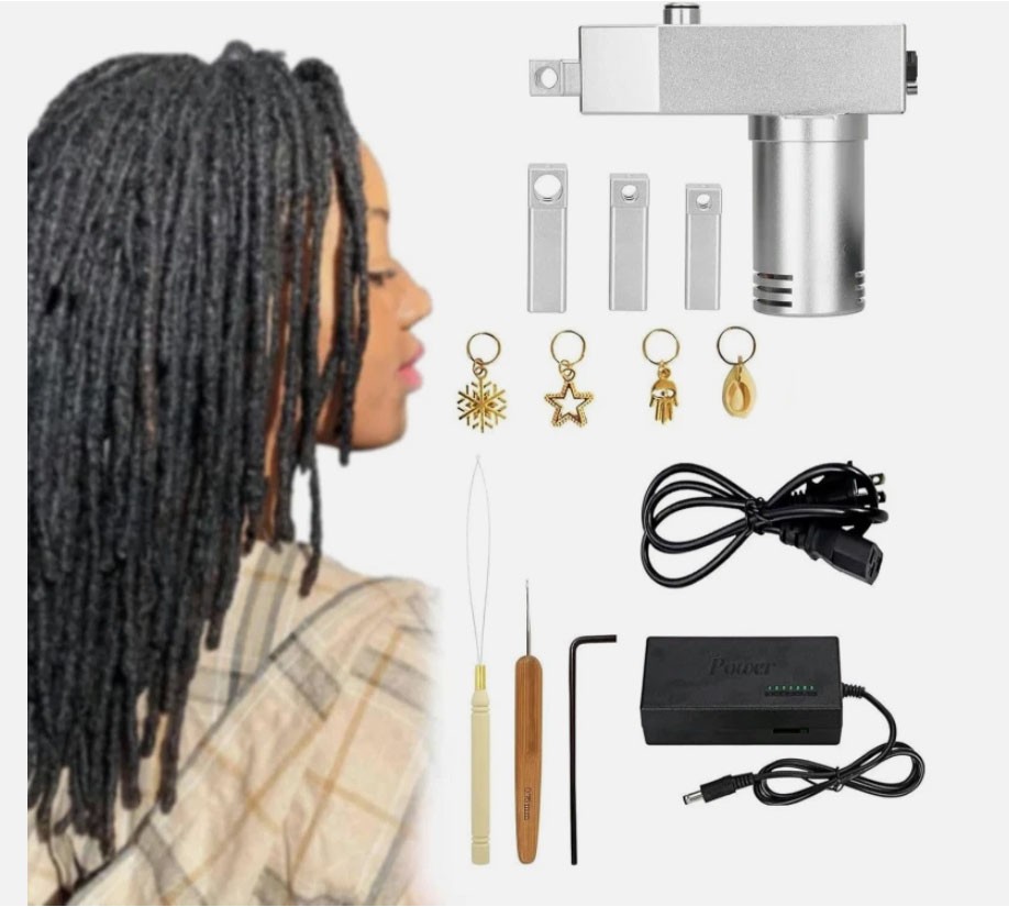 6/8/10MM Dreadlock Machine Crochet Braiding Electric Instant loc Machine 110220V