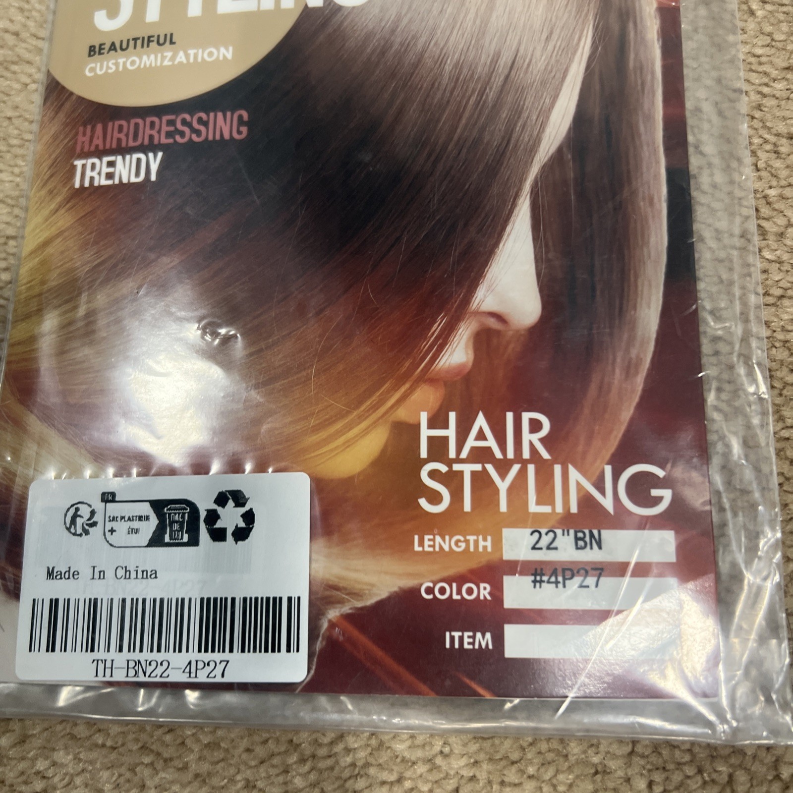 Micro I Tip Remy Human Hair Extensions Pre-Bonded Keratin 22 In, Color 4P 27