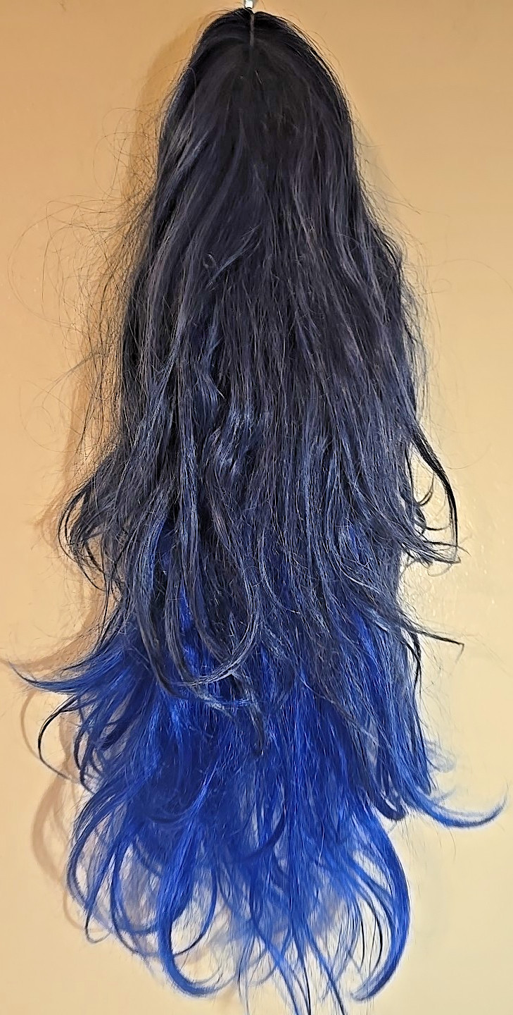 Wig Blue/Black Long Hair Unbranded