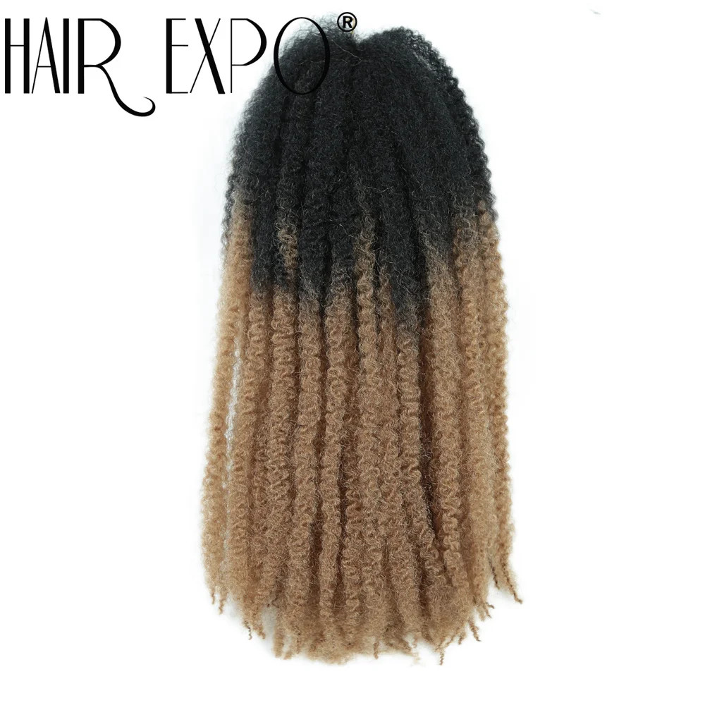 18 Inch Ombre Marley Hair Synthetic Braiding Hair for Afro Kinky Twist Braiding