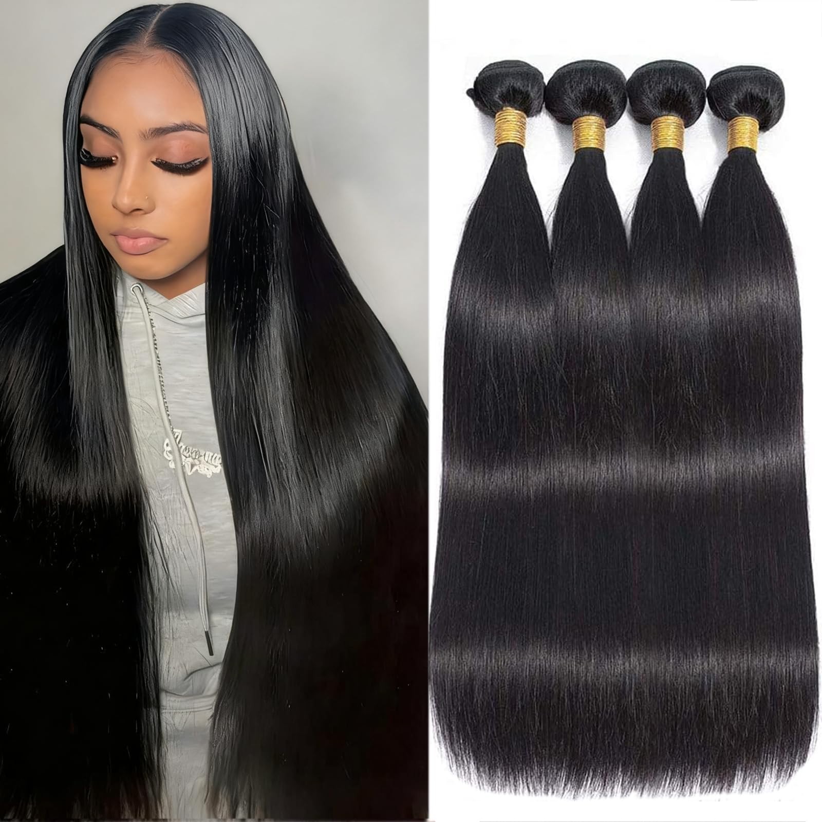 16-22 Inch Straight Human Hair Bundles – 100% Unprocessed Virgin Extensions, Thi