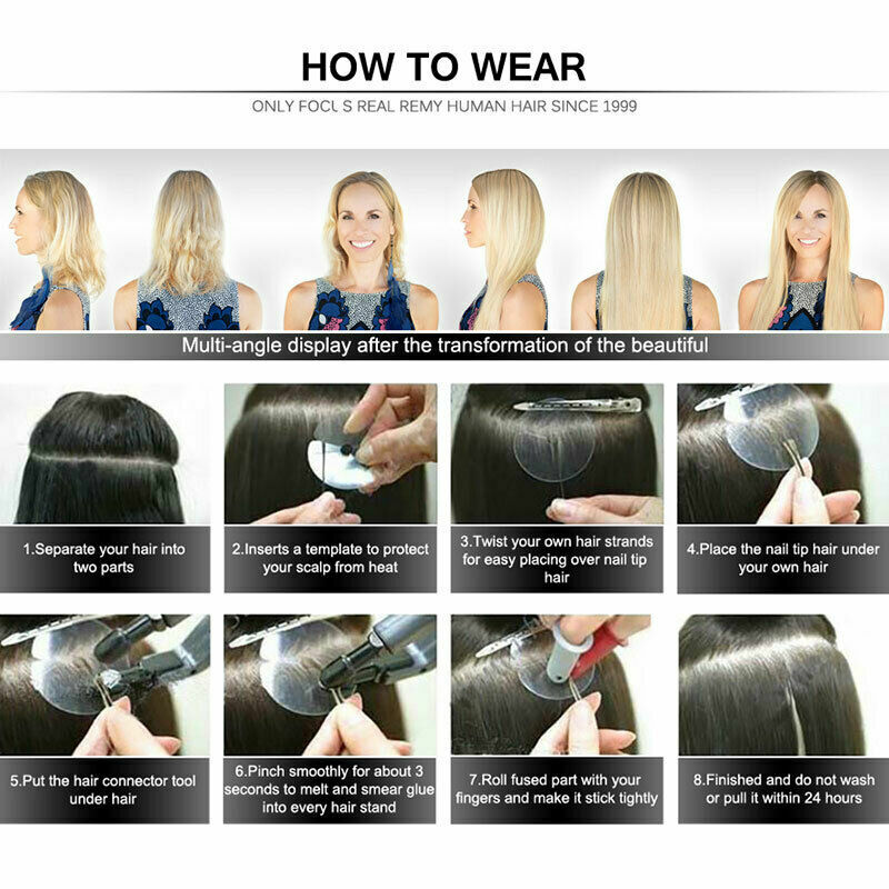 Keratin Bonded Fusion U Tip Human Hair Extensions Double Drawn Thick 1g/s 50-100