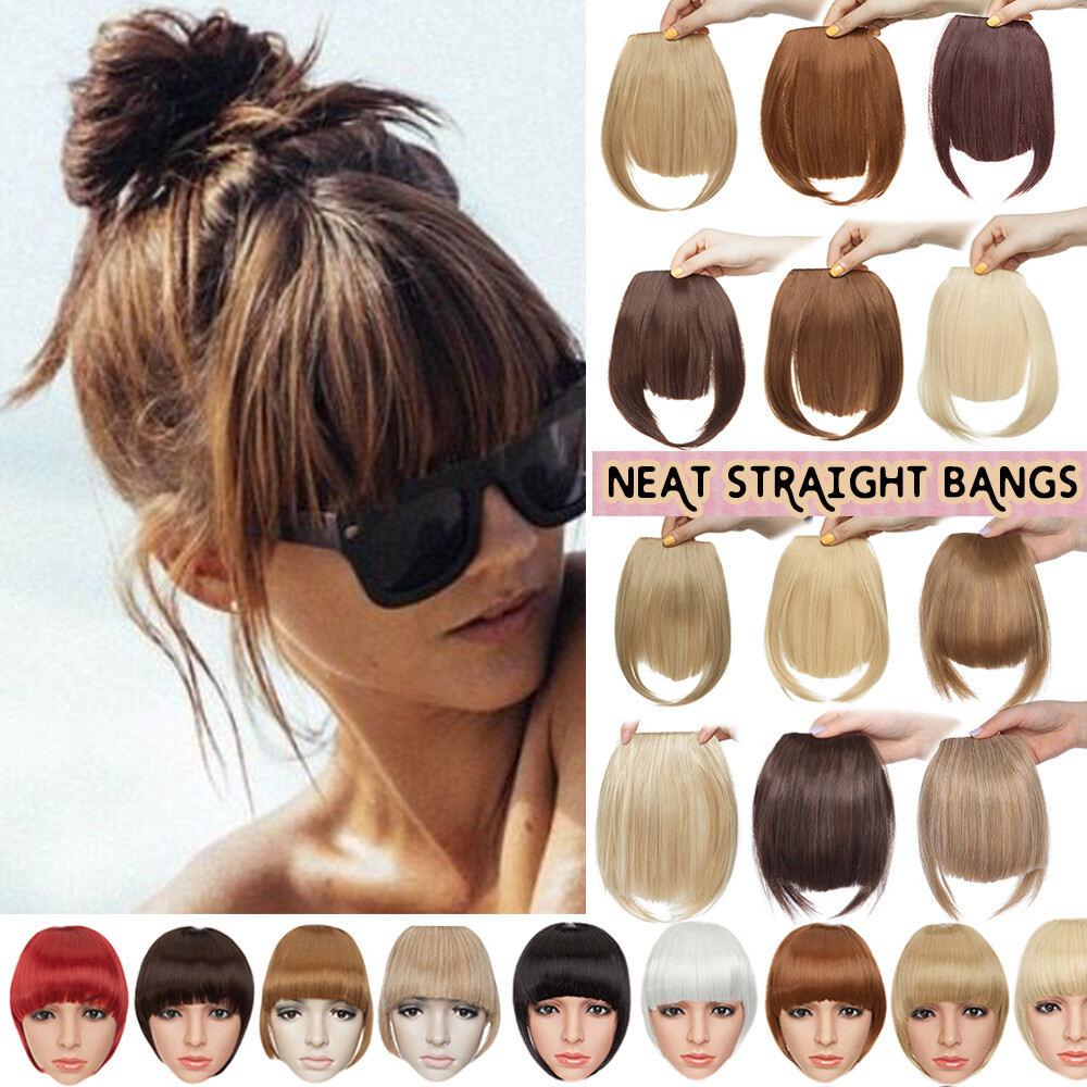 Thick Thin Full Bangs Clip In Real As Human Hair Extensions For Human Hairpieces