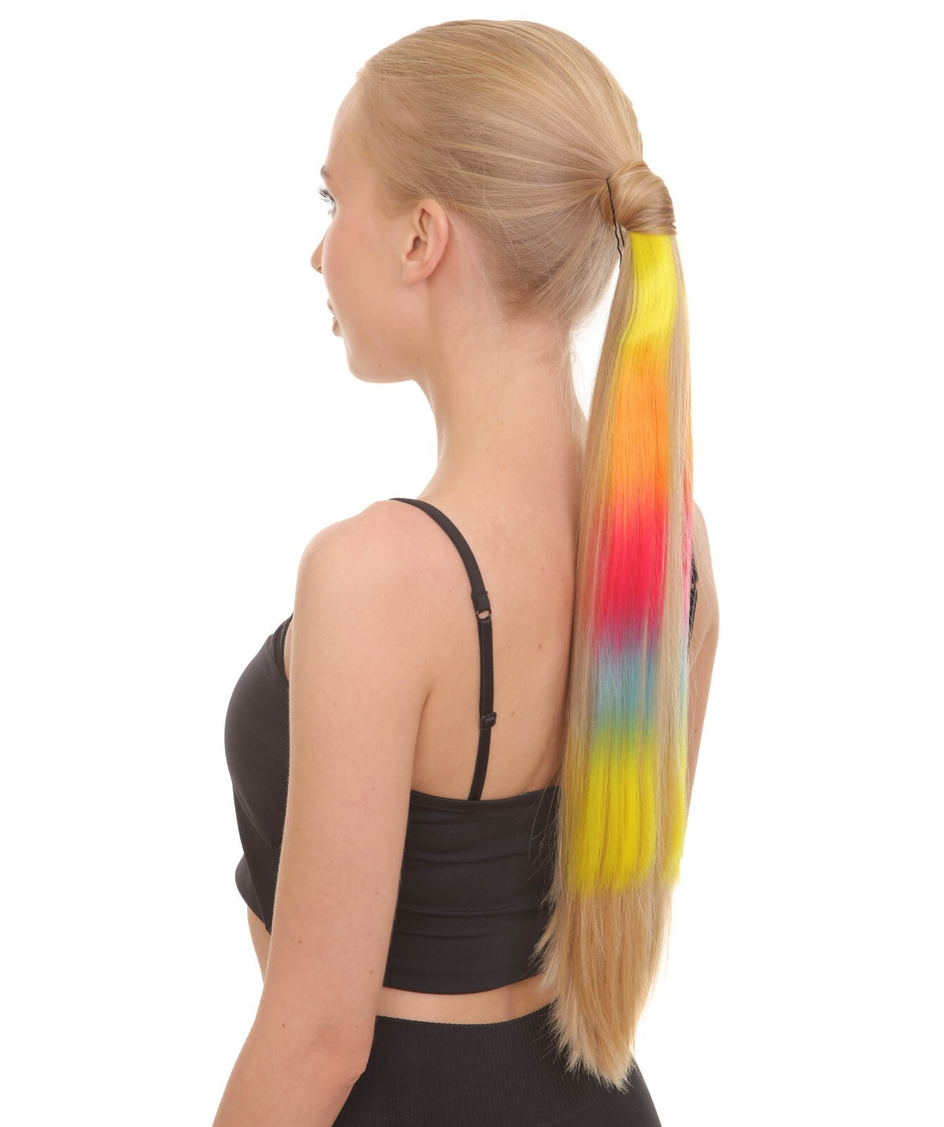 Adult Unisex 16″ Inch Rainbow Vibrant Ponytail Extension, ST-064