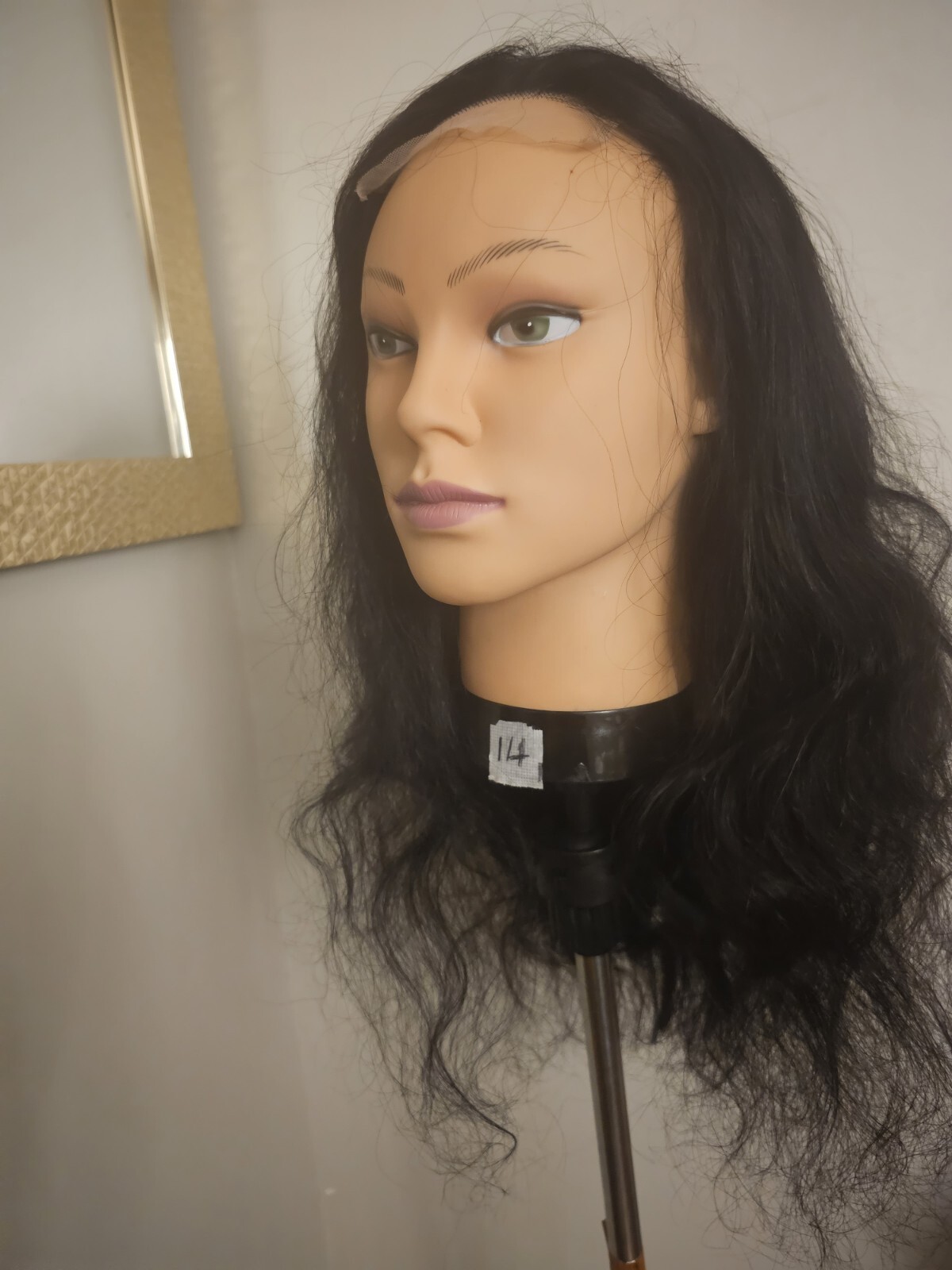 High Quality regular Top 22″ straight 100% Virgin Human Hair Lace Wig