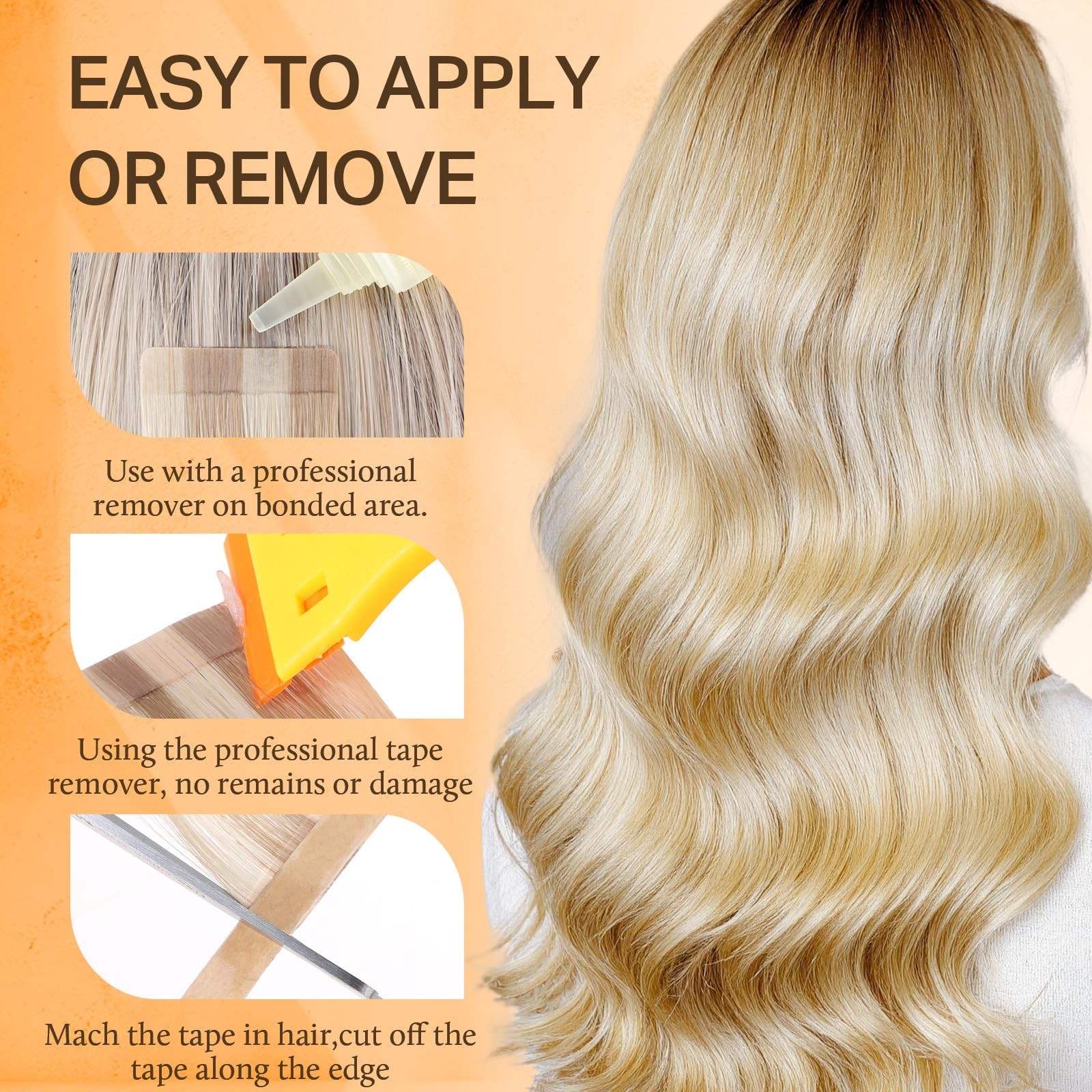 DOORES Hair Extension Tape Roll Double Sided Adhesive Replacement No Residue