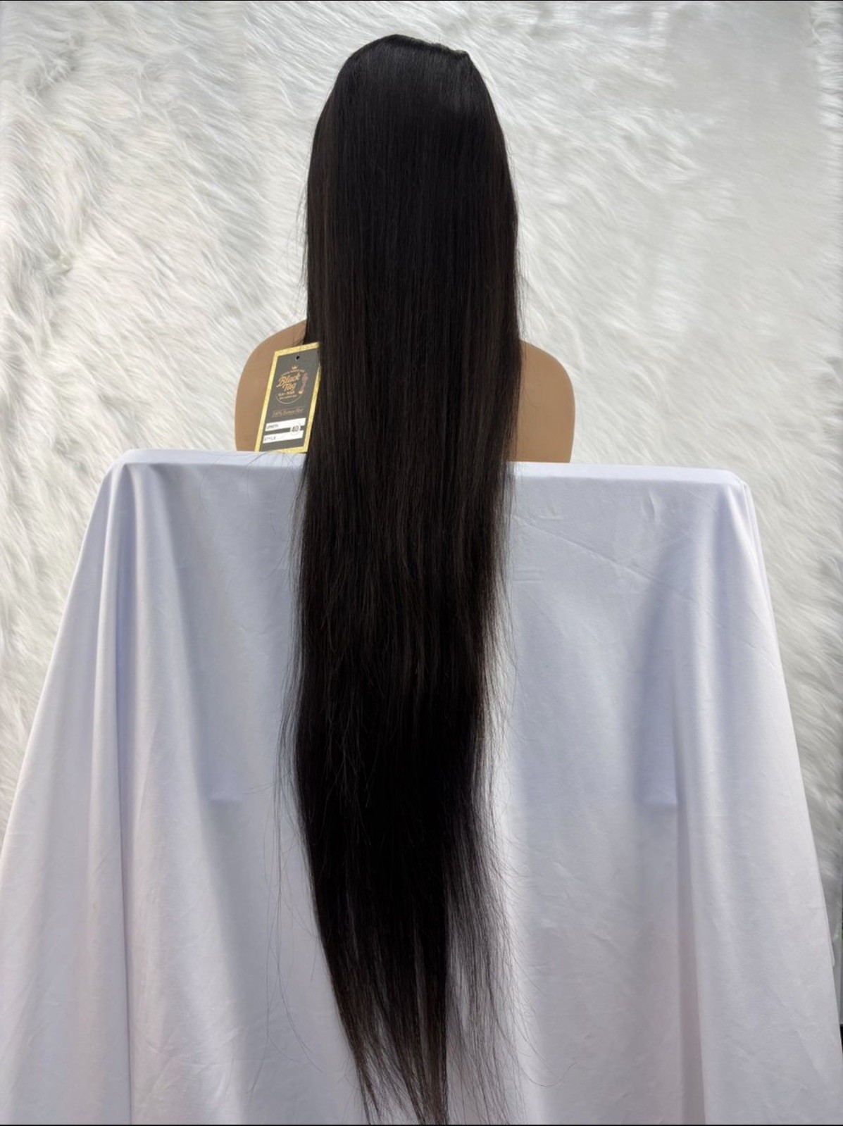 100% Human Hair Wigs straight 13×6 Lace Frontal 40”inch Natural 200%d 335g