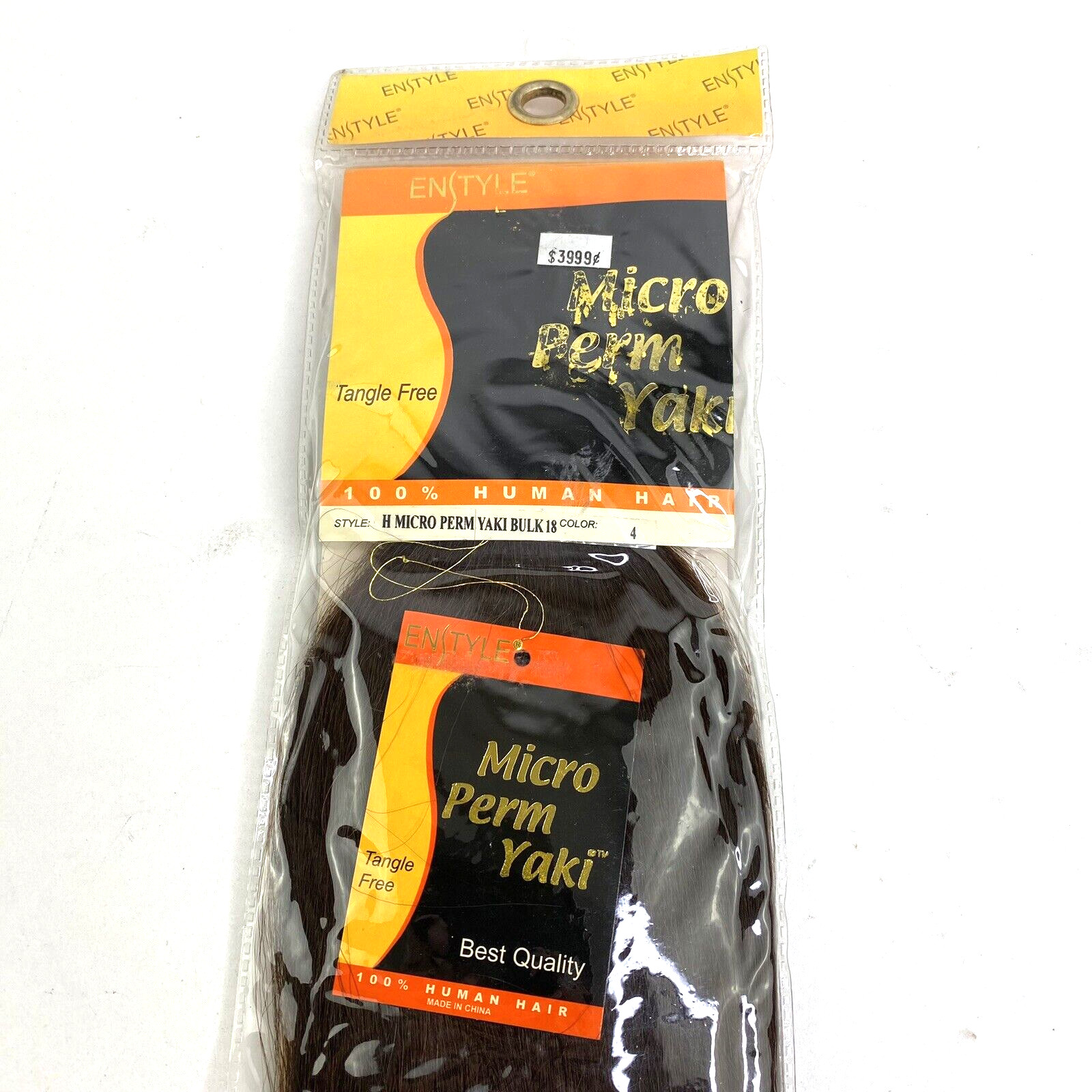 Hair Extensions 100% Human Hair Lot of 2 Enstyle Color 4, Bravo Brazilian 10″-1B