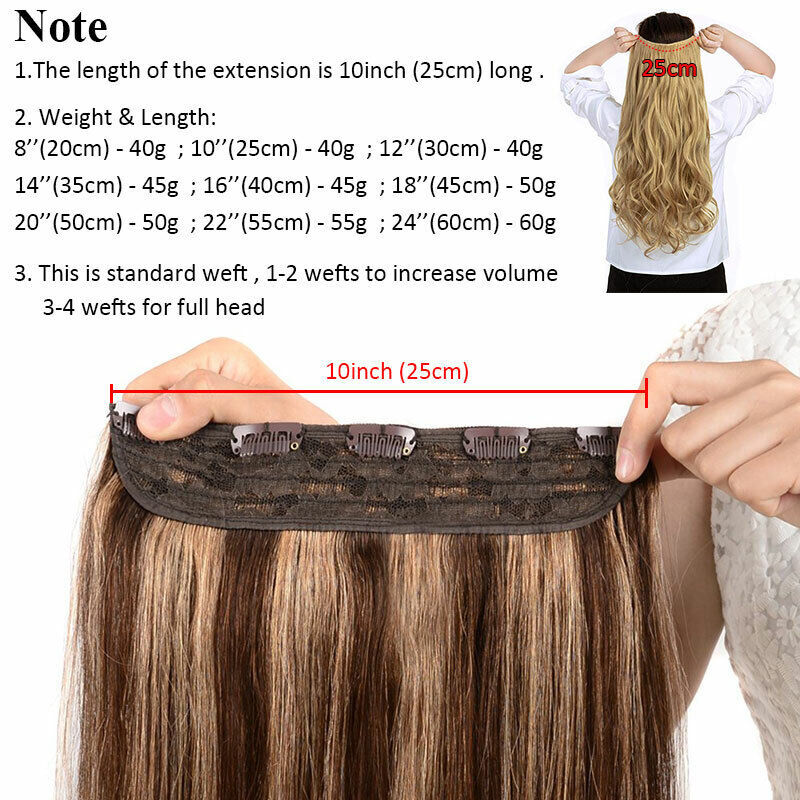 CLEARANCE One Piece Clip in 100% Real Human Hair Extensions Remy Highlight 24in