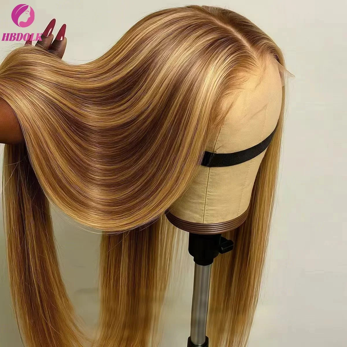 Ombre 4/27 Honey Blonde Lace Front Wig 13×4 Bone Straight Human Hair