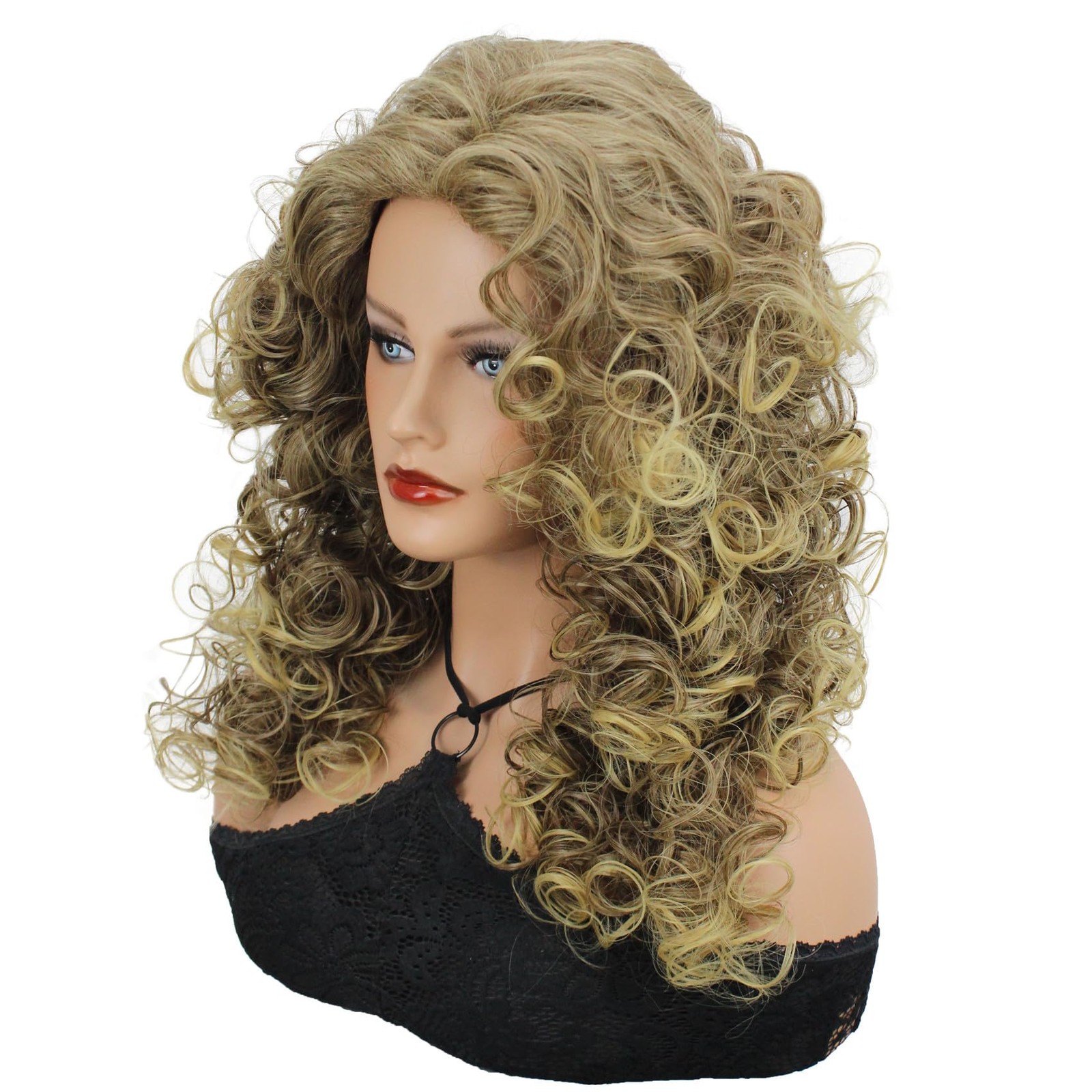 Long Curly Heat Resistant Synthetic Hair Wigs Women Girls Party Wig