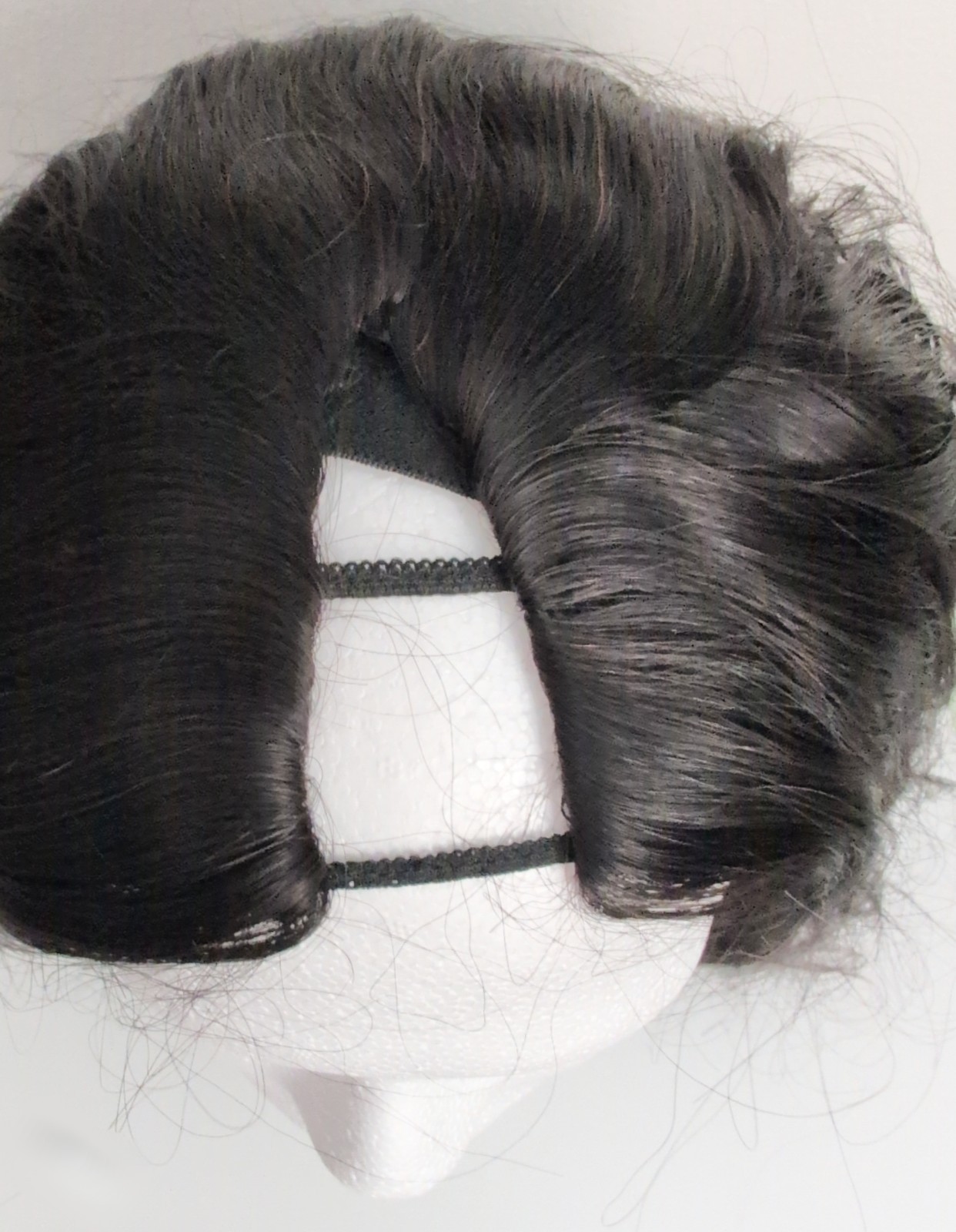 Black Wavy Wig 9 INCHES U Part Curly Synthetic Hair Cosplay Gyaru Aesthetic