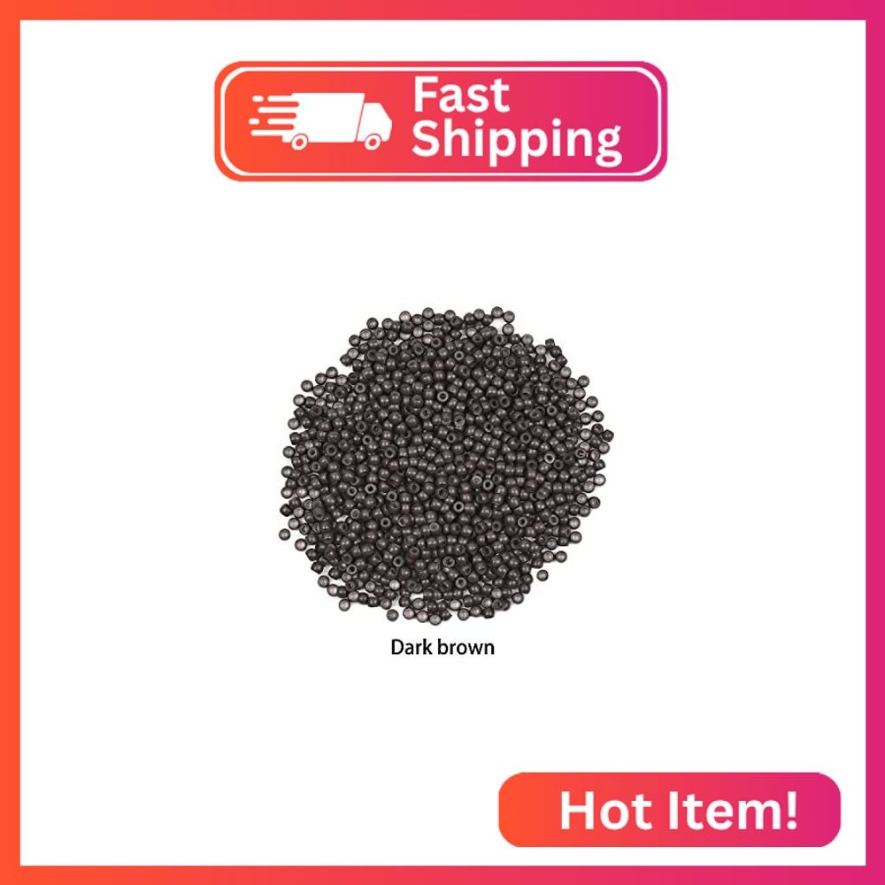 1000 Pcs 3.0mm Silicone Lined Beads Nano Beads for Hair Extensions Copper Nano R