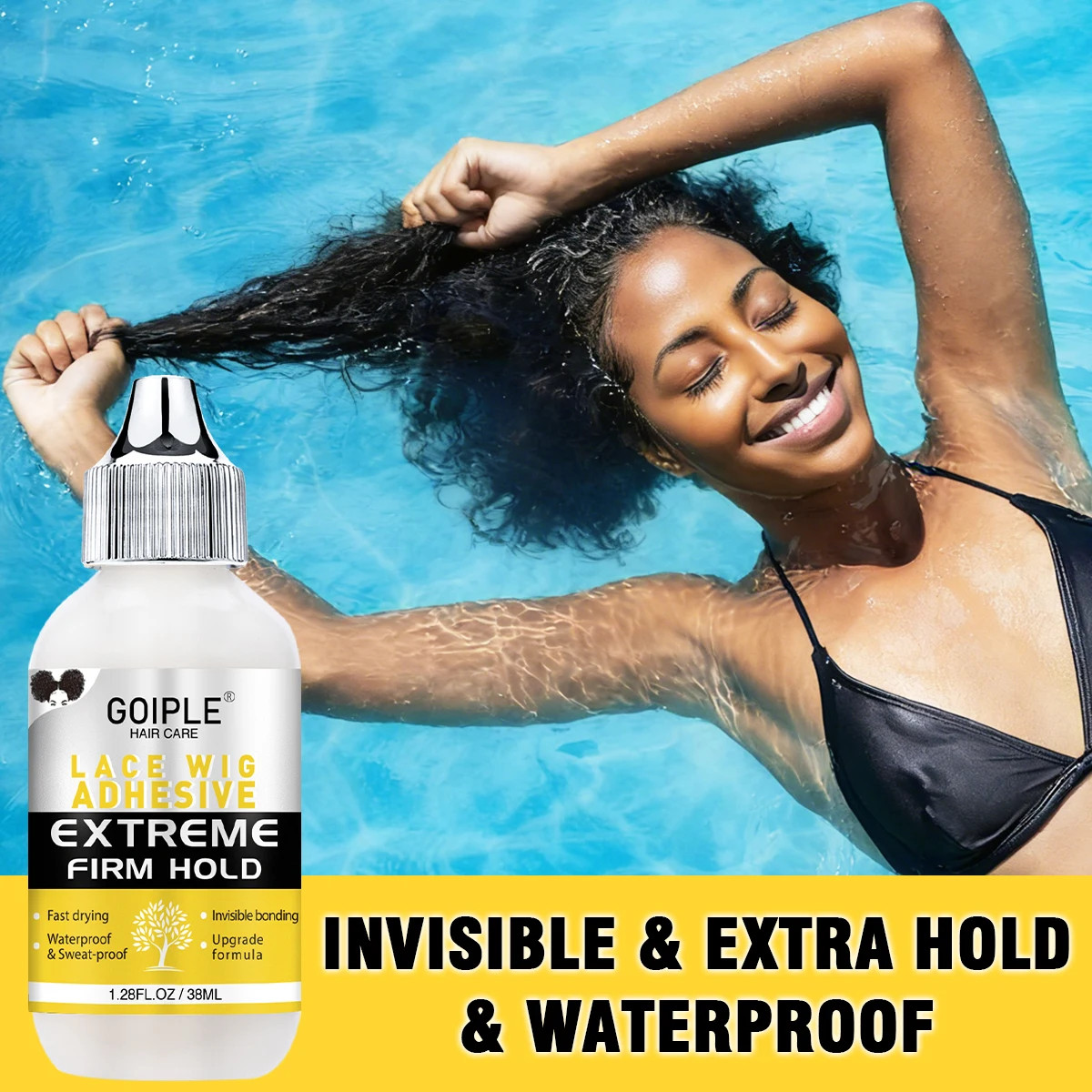 Wig Glue Long Lasting Extra Hold Glue for Wig Waterproof Melting Spray Invisible
