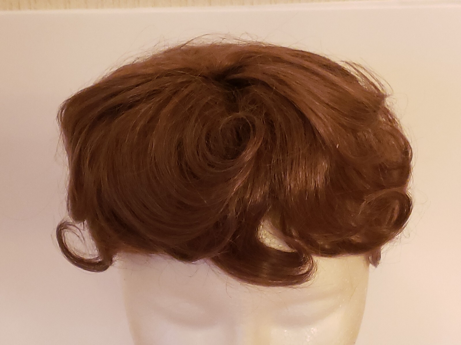 Vtg Human Hair Wiglet Layered Wavy Crown Medium Brown Lloyds Hairpiece Wig