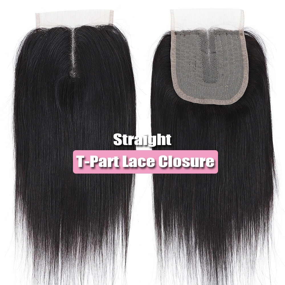 Pre Plucked Front Lace Closure Virgin Human Hair Extensions Brazilian T PART #1B