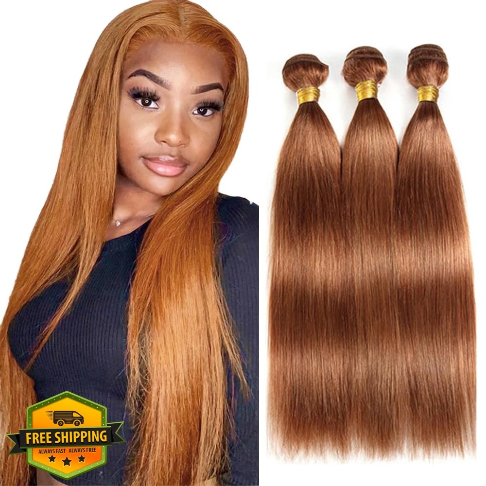 Shoaiye 30 32 34 Inch #30 Brown Straight Bundles