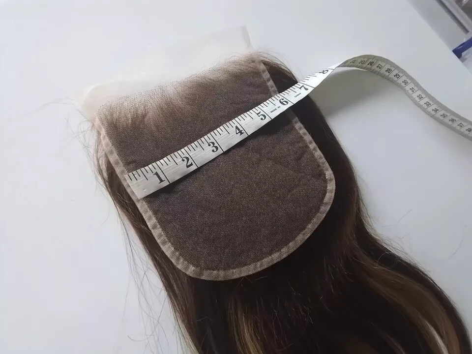 18INCH 6X6 WIDE LACE CLOSURE BALAYAGE 4/27# BRAZILIAN VIRGIN HUMAN HAIR STRAIGHT